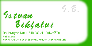 istvan bikfalvi business card